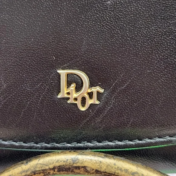 Christian Dior Black Leather Compact Wallet - Picture 2 of 13